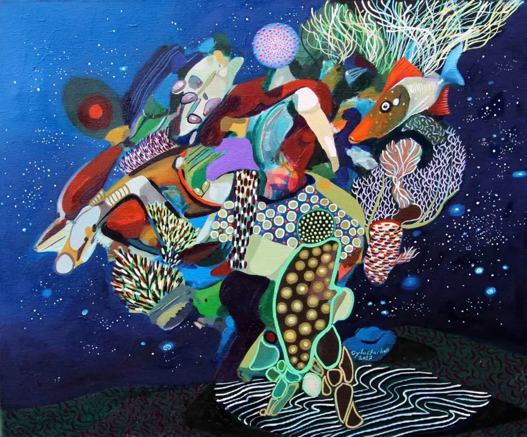 Bu eser LEVENT OYLUÇTARHAN tarafından 2017 yılında 38x46 cm ölçülerinde Tuval üzeri yağlı boya tekniği ile yapılmıştır.