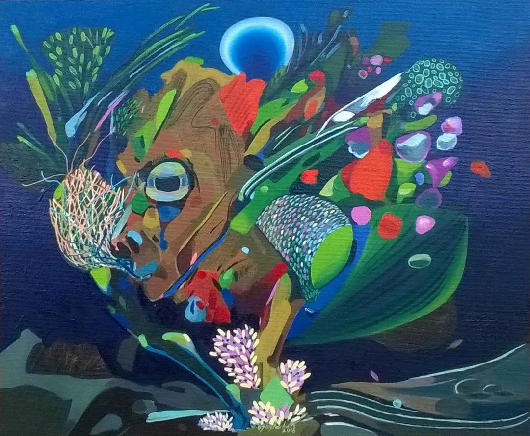 Bu eser LEVENT OYLUÇTARHAN tarafından 2017 yılında 38x46 cm ölçülerinde Tuval üzeri yağlı boya tekniği ile yapılmıştır.