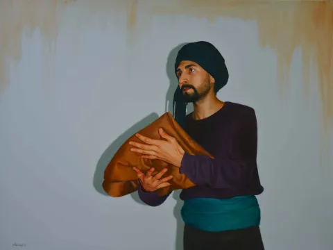 ADEM KİPÇAK — “İnziva”, 2017 "İnziva" eseri ADEM KİPÇAK tarafından 2017 yılında 90x120 cm ölçülerinde Tuval üzeri yağlı boya tekniği ile yapılmıştır.