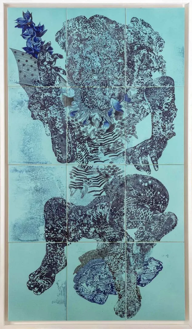 yakınlaştır "Deniz Tanrıları" eseri SEMİH KAPLAN tarafından 2016 yılında 132x75 cm ölçülerinde Seramik Pano tekniği ile yapılmıştır.
