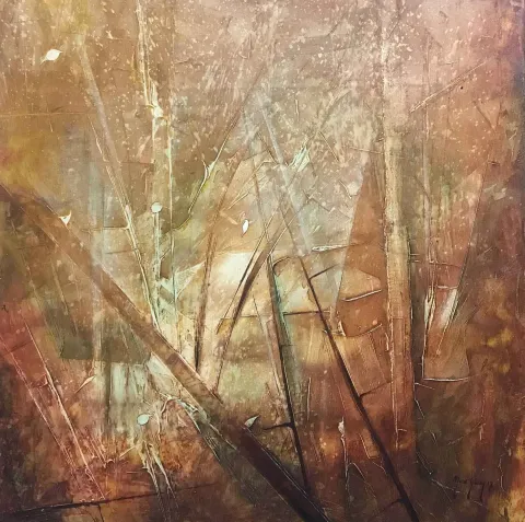 "Katarsis" eseri MUSA GÜNEY tarafından 2017 yılında 70x70 cm ölçülerinde Tuval üzeri yağlı boya tekniği ile yapılmıştır.