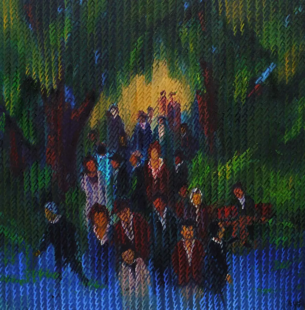 yakınlaştır "Bekleyiş" eseri AHMET YEŞİL tarafından 2016 yılında 70x70 cm ölçülerinde Tuval üzeri yağlı boya tekniği ile yapılmıştır.