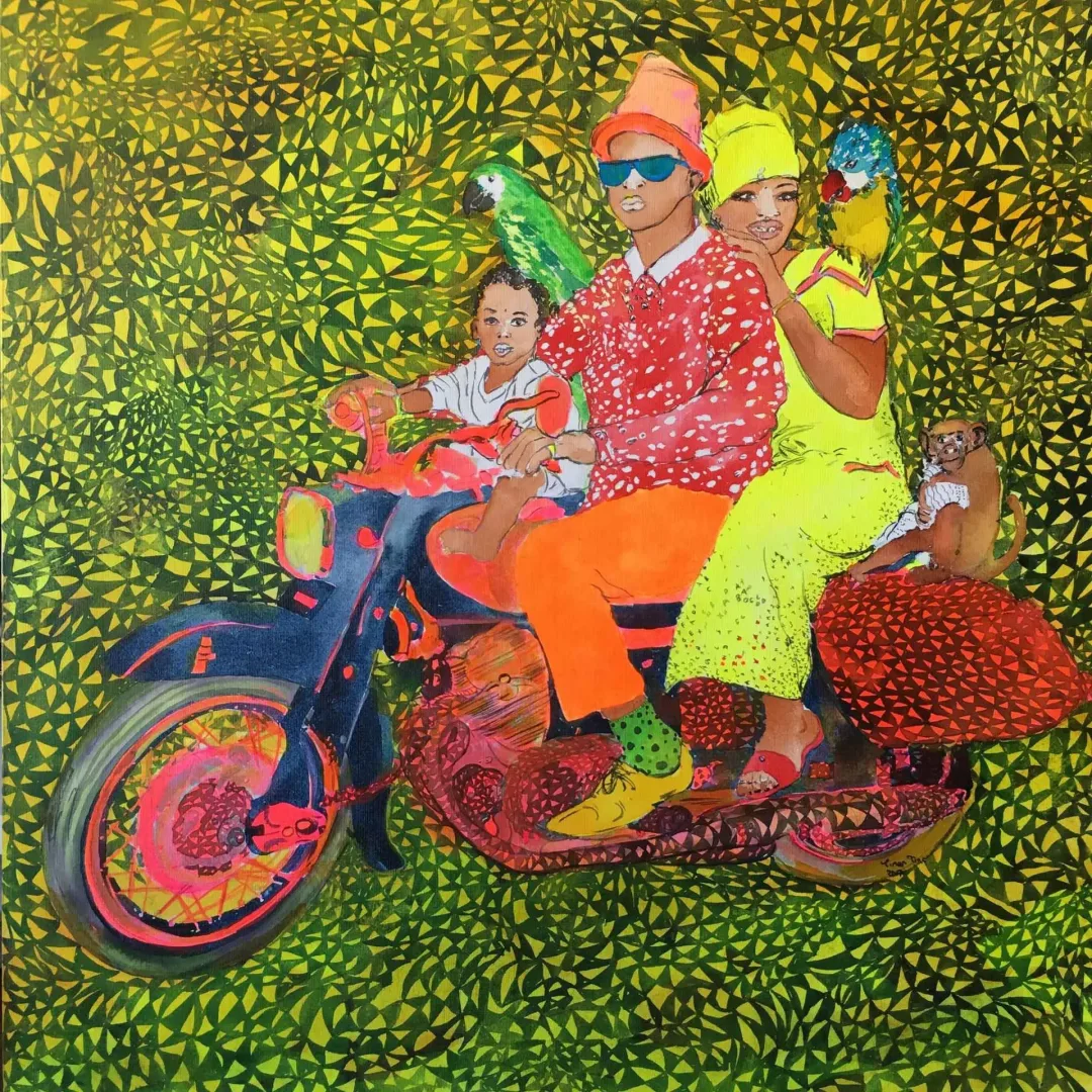 yakınlaştır "Creoller - Les Creoles" eseri PINAR TINÇ tarafından 2017 yılında 70x70 cm ölçülerinde Tuvale çini mürekkebi tekniği ile yapılmıştır.