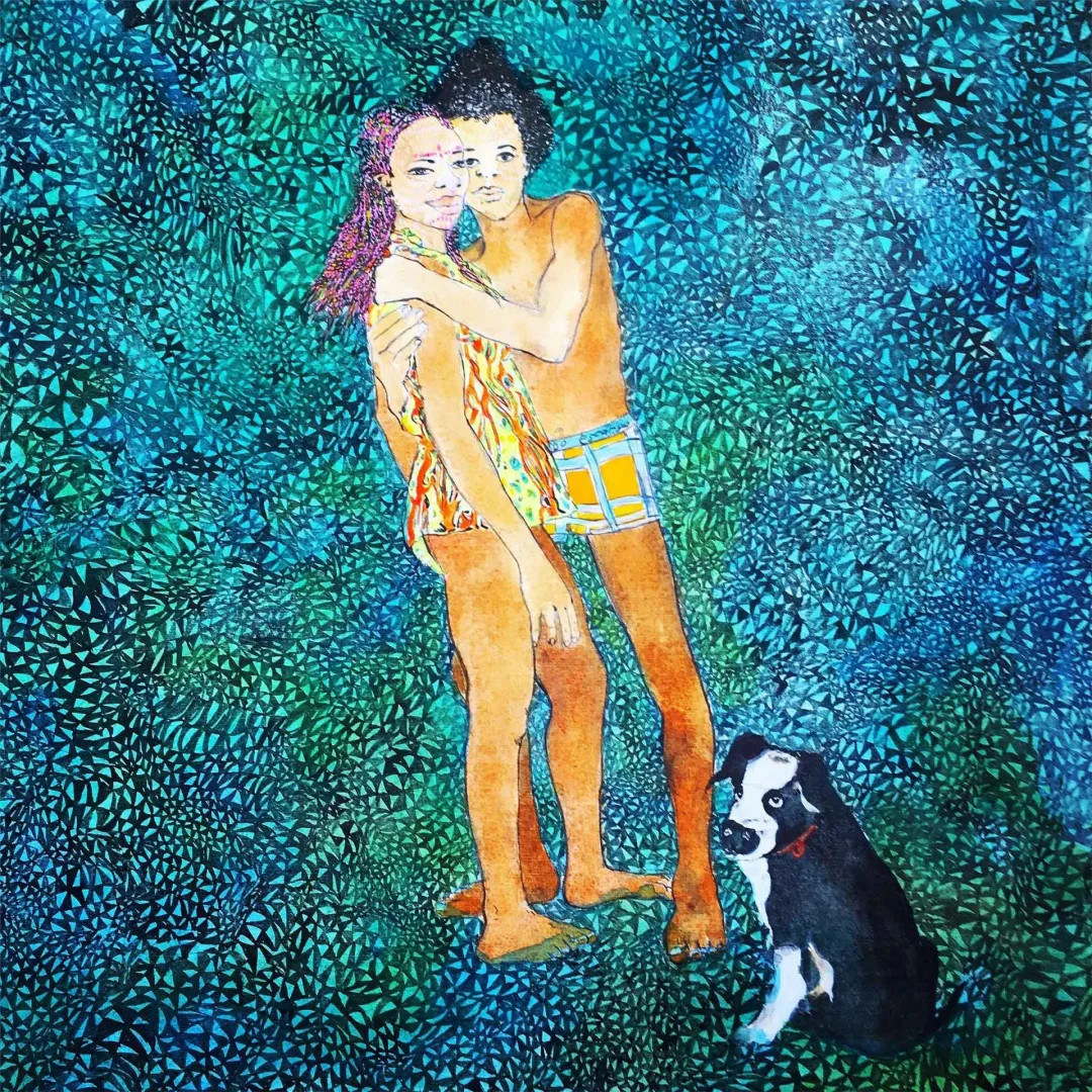 yakınlaştır "I love you at Étang-Sale Beach" eseri PINAR TINÇ tarafından 2017 yılında 70x70 cm ölçülerinde Tuvale çini mürekkebi tekniği ile yapılmıştır.