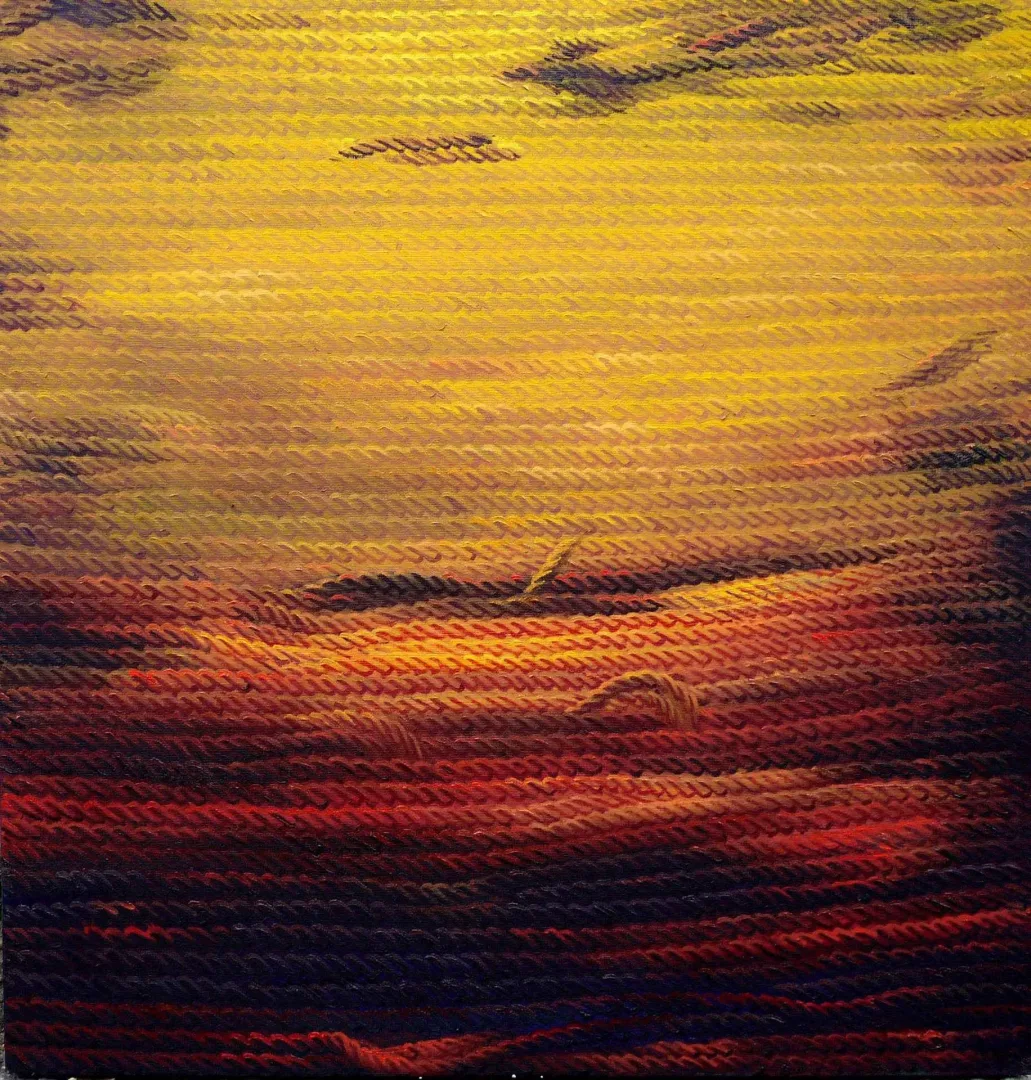 yakınlaştır "Dip Notlar-III" eseri AHMET YEŞİL tarafından 2017 yılında 70x70 cm ölçülerinde Tuval üzeri yağlı boya tekniği ile yapılmıştır.
