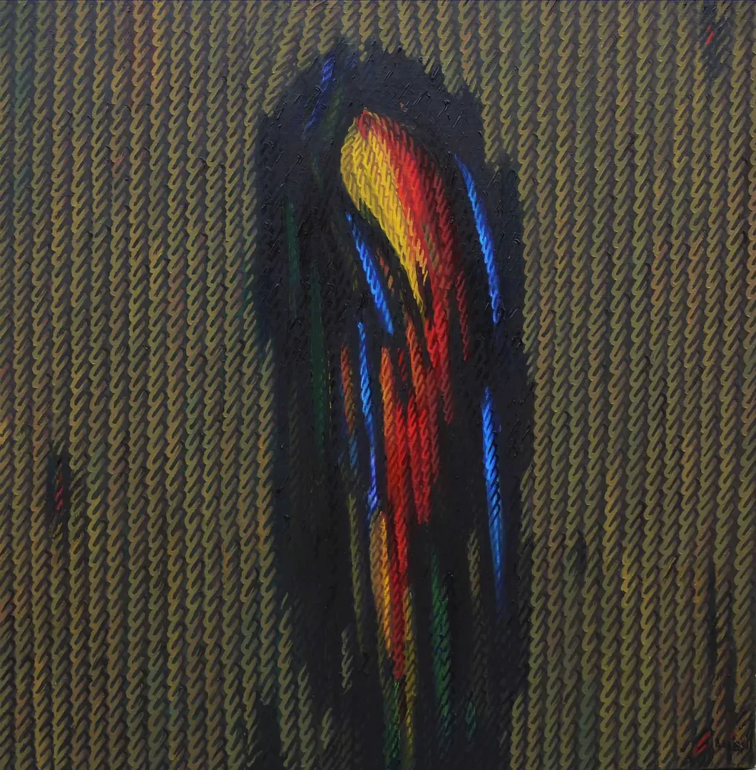yakınlaştır "Tarihsiz Günlükler-II" eseri AHMET YEŞİL tarafından 2017 yılında 70x70 cm ölçülerinde Tuval üzeri yağlı boya tekniği ile yapılmıştır.