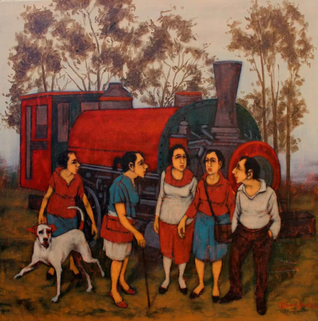 yakınlaştır "Açık alan" eseri ORHAN UMUT tarafından 2017 yılında 70x70 cm ölçülerinde Tuvale üzeri akrilik boya boya tekniği ile yapılmıştır.