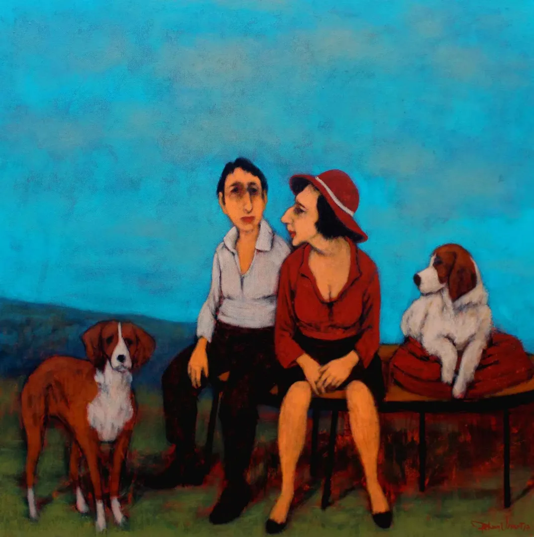 "Açık alan" eseri ORHAN UMUT tarafından 2017 yılında 70x70 cm ölçülerinde Tuvale üzeri akrilik boya boya tekniği ile yapılmıştır.