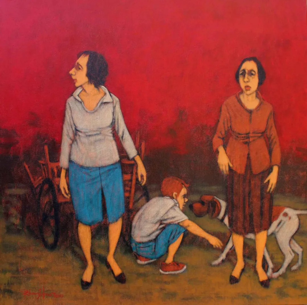 "Açık alan" eseri ORHAN UMUT tarafından 2017 yılında 70x70 cm ölçülerinde Tuvale üzeri akrilik boya boya tekniği ile yapılmıştır.