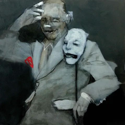 "İsimsiz" eseri ERCAN AYÇİÇEK tarafından 2017 yılında 70x70 cm ölçülerinde Tuvale üzeri akrilik boya boya tekniği ile yapılmıştır.