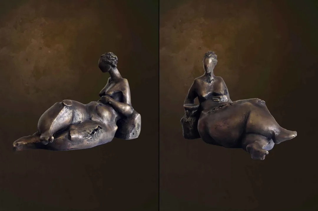 AZİMET KARAMAN — 2017 Bu eser AZİMET KARAMAN tarafından 2017 yılında 31x29x27 cm ölçülerinde Bronz tekniği ile yapılmıştır.