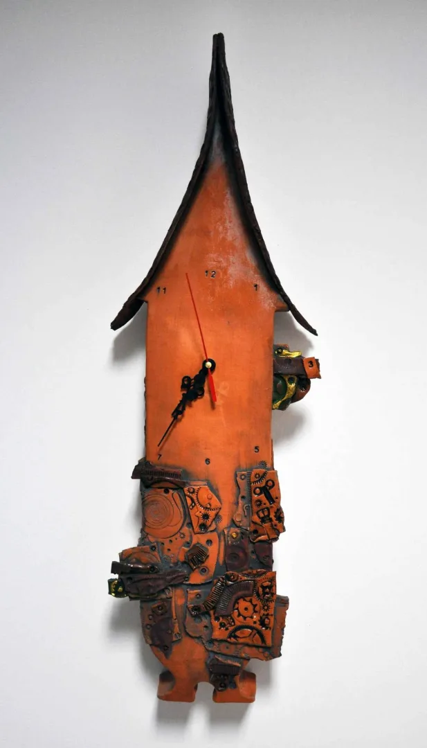 yakınlaştır "Duvar Saati" eseri DENİZ ONUR ERMAN tarafından 2016 yılında 49x48 cm ölçülerinde Metal Plaka tekniği ile yapılmıştır.