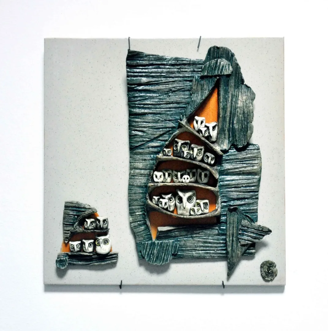 yakınlaştır "Duvar Seramiği" eseri DENİZ ONUR ERMAN tarafından 2014 yılında 16x35x14 cm ölçülerinde Seramik tekniği ile yapılmıştır.