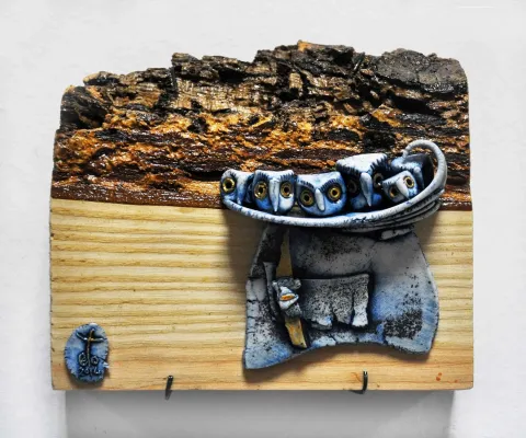 DENİZ ONUR ERMAN — “Duvar Seramiği”, 2014 "Duvar Seramiği" eseri DENİZ ONUR ERMAN tarafından 2014 yılında 16x38x18 cm ölçülerinde Seramik tekniği ile yapılmıştır.