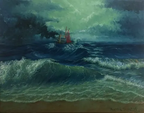 DEVRİM DEMİRAL — 2017 Bu eser DEVRİM DEMİRAL tarafından 2017 yılında 50x40 cm ölçülerinde Tuval üzeri yağlı boya tekniği ile yapılmıştır.
