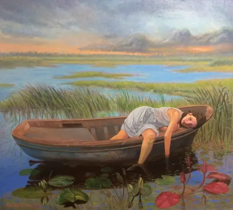 DEVRİM DEMİRAL — “Melankoli”, 2017 "Melankoli" eseri DEVRİM DEMİRAL tarafından 2017 yılında 90x100 cm ölçülerinde Tuval üzeri yağlı boya tekniği ile yapılmıştır.