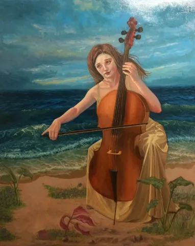 DEVRİM DEMİRAL — “Melankolik Serenad”, 2017 "Melankolik Serenad" eseri DEVRİM DEMİRAL tarafından 2017 yılında 100x120 cm ölçülerinde Tuval üzeri yağlı boya tekniği ile yapılmıştır.