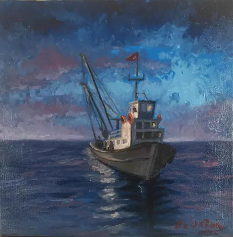DEVRİM DEMİRAL — 2017 Bu eser DEVRİM DEMİRAL tarafından 2017 yılında 25x25 cm ölçülerinde Tuval üzeri yağlı boya tekniği ile yapılmıştır.