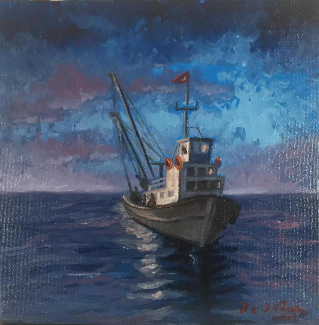 yakınlaştır "İsimsiz" eseri DEVRİM DEMİRAL tarafından 2017 yılında 25x25 cm ölçülerinde Tuval üzeri yağlı boya tekniği ile yapılmıştır.