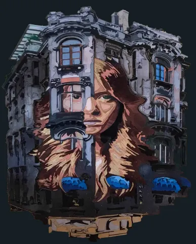 "Spirit of Ragip Pasha" eseri EMRE LÜLE tarafından 100x80 cm ölçülerinde Poliplastik tekniği ile yapılmıştır.