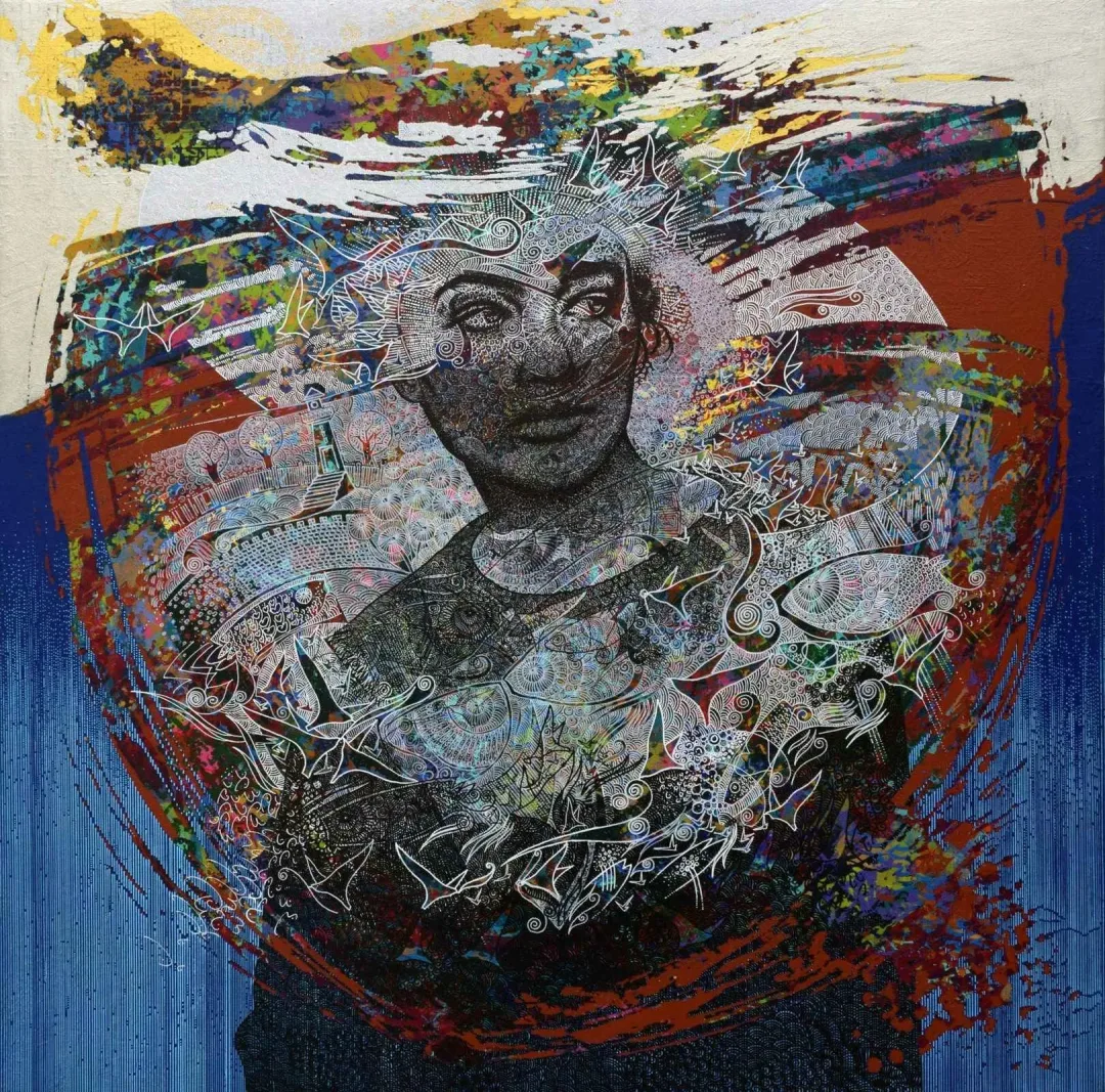 ENGİN KORKMAZ — “İsimsiz”, 2017 "İsimsiz" eseri ENGİN KORKMAZ tarafından 2017 yılında 90x90 cm ölçülerinde Tuval üzeri akrilik boya tekniği ile yapılmıştır.