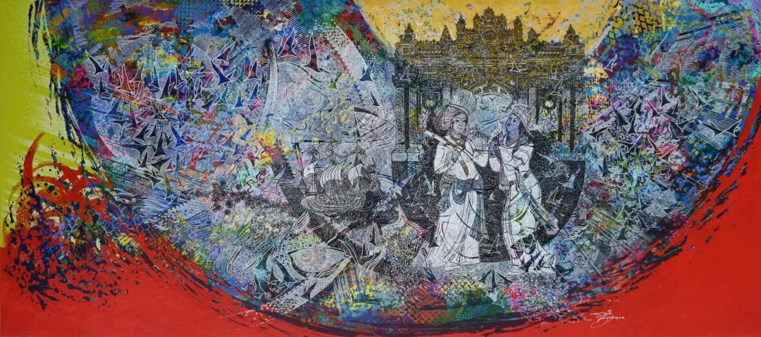 ENGİN KORKMAZ — “İsimsiz”, 2017 "İsimsiz" eseri ENGİN KORKMAZ tarafından 2017 yılında 80x180 cm ölçülerinde Tuval üzeri akrilik boya tekniği ile yapılmıştır.
