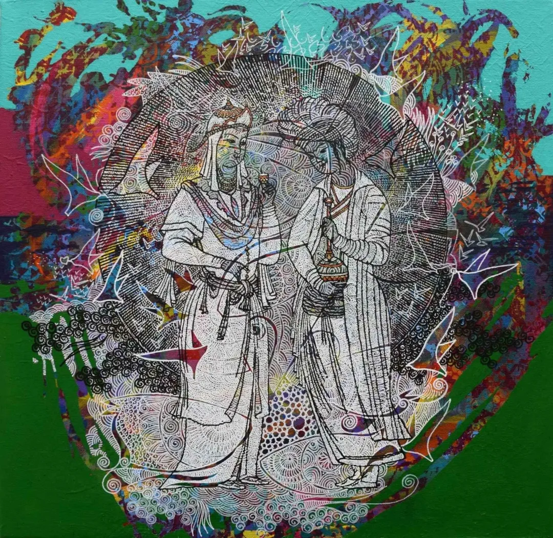 ENGİN KORKMAZ — “İsimsiz”, 2017 "İsimsiz" eseri ENGİN KORKMAZ tarafından 2017 yılında 40x40 cm ölçülerinde Tuval üzeri akrilik boya tekniği ile yapılmıştır.