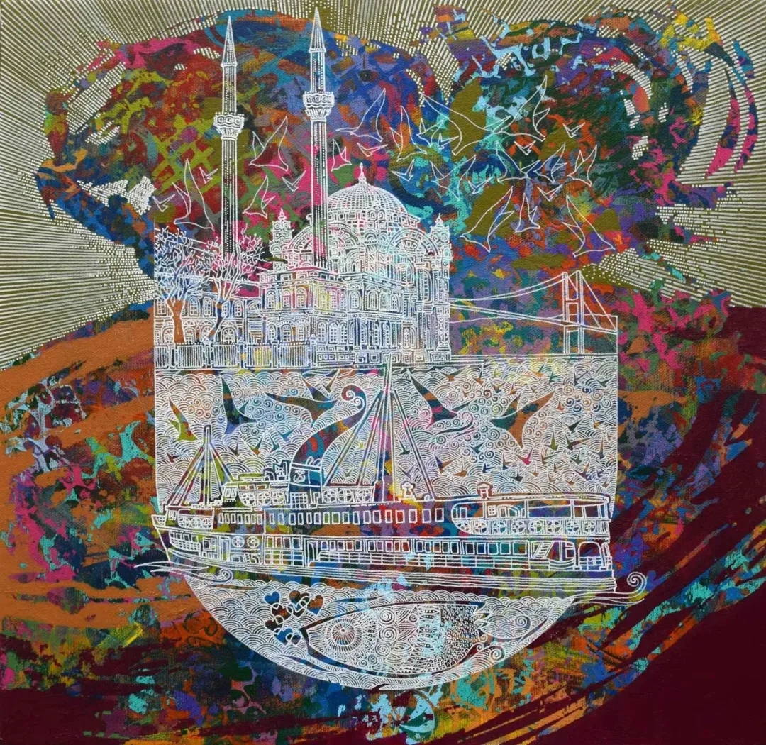 ENGİN KORKMAZ — “İsimsiz”, 2017 "İsimsiz" eseri ENGİN KORKMAZ tarafından 2017 yılında 40x40 cm ölçülerinde Tuval üzeri akrilik boya tekniği ile yapılmıştır.