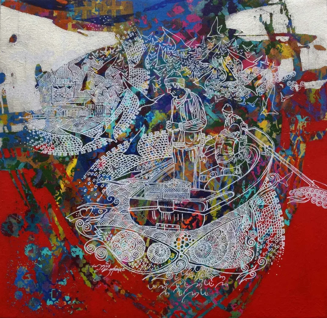 ENGİN KORKMAZ — “İsimsiz”, 2017 "İsimsiz" eseri ENGİN KORKMAZ tarafından 2017 yılında 40x40 cm ölçülerinde Tuval üzeri akrilik boya tekniği ile yapılmıştır.
