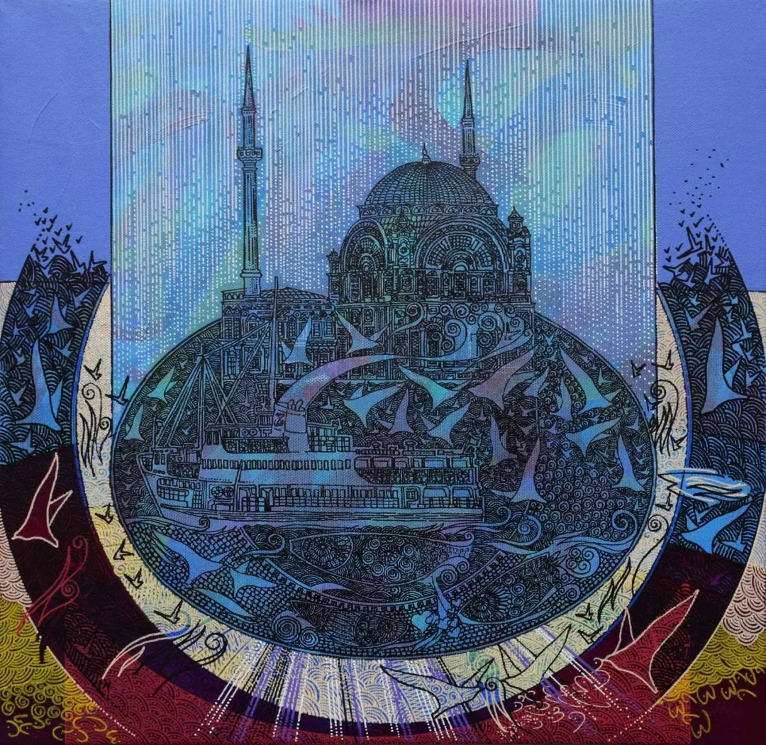 ENGİN KORKMAZ — “İsimsiz”, 2017 "İsimsiz" eseri ENGİN KORKMAZ tarafından 2017 yılında 40x40 cm ölçülerinde Tuval üzeri akrilik boya tekniği ile yapılmıştır.