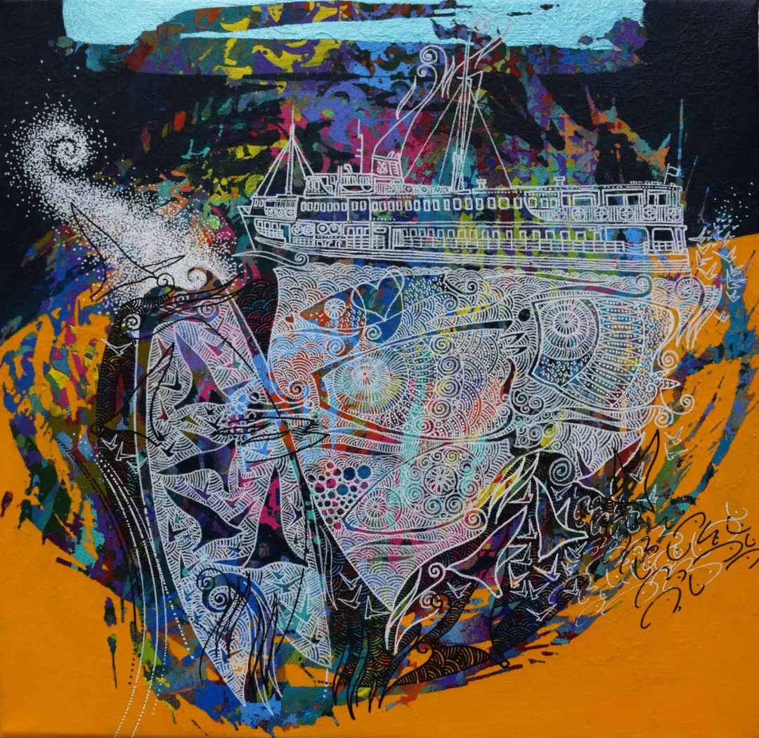 ENGİN KORKMAZ — “İsimsiz”, 2017 "İsimsiz" eseri ENGİN KORKMAZ tarafından 2017 yılında 40x40 cm ölçülerinde Tuval üzeri akrilik boya tekniği ile yapılmıştır.