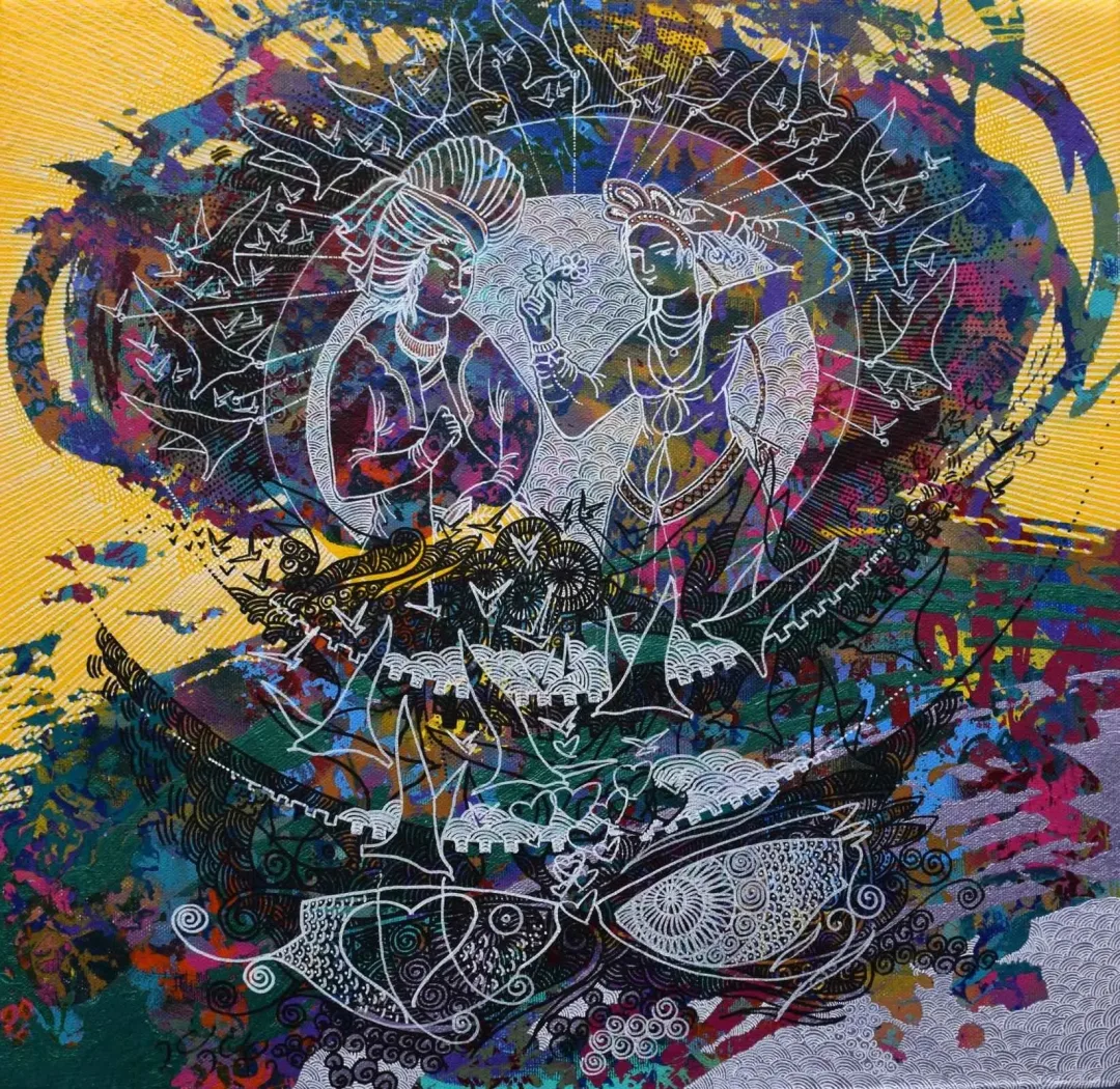 ENGİN KORKMAZ — “İsimsiz”, 2017 "İsimsiz" eseri ENGİN KORKMAZ tarafından 2017 yılında 40x40 cm ölçülerinde Tuval üzeri akrilik boya tekniği ile yapılmıştır.