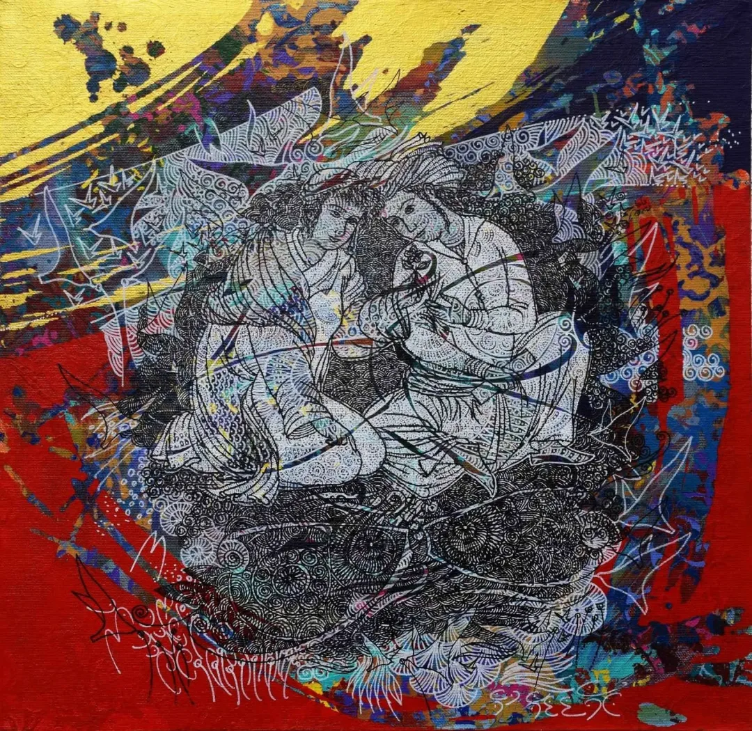 ENGİN KORKMAZ — “İsimsiz”, 2017 "İsimsiz" eseri ENGİN KORKMAZ tarafından 2017 yılında 40x40 cm ölçülerinde Tuval üzeri akrilik boya tekniği ile yapılmıştır.