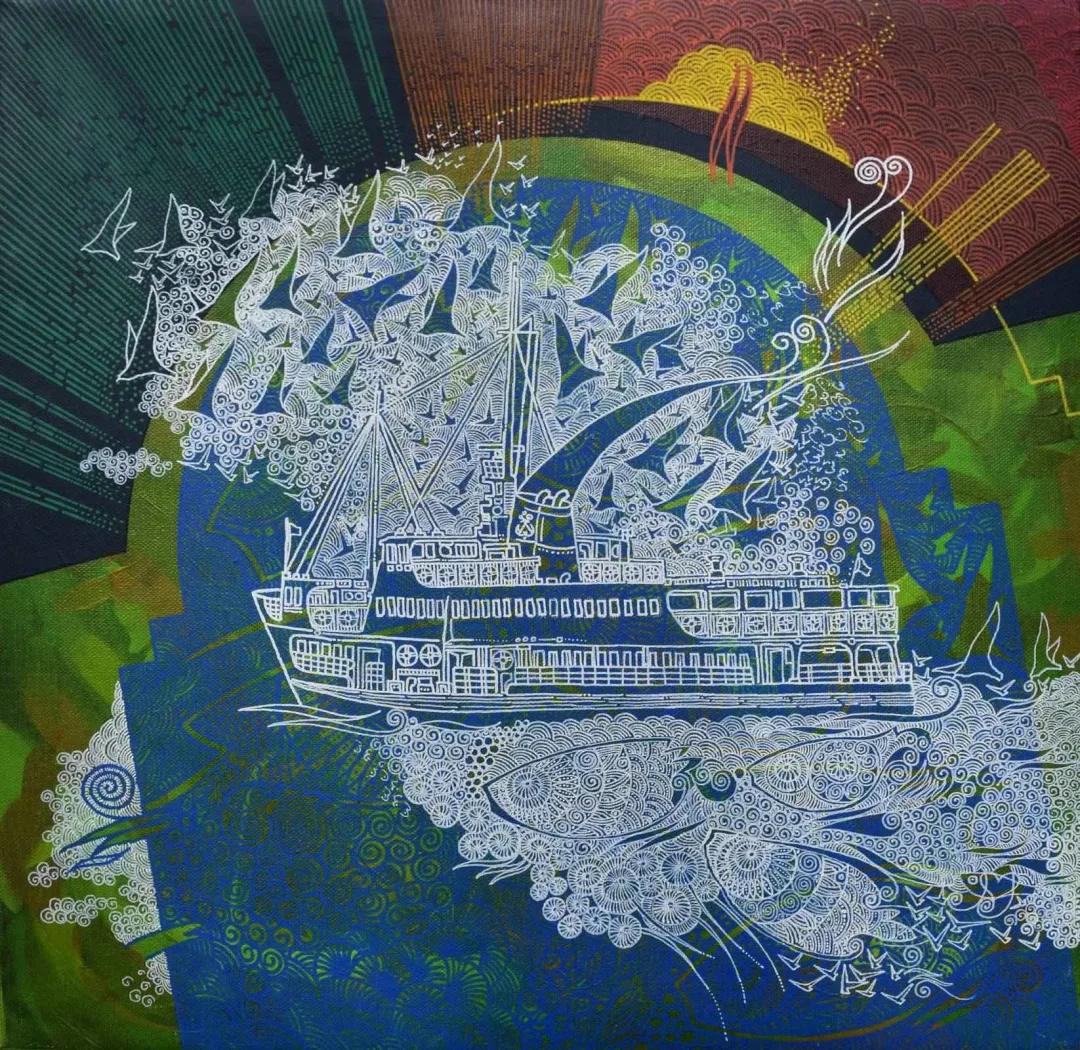 ENGİN KORKMAZ — “İsimsiz”, 2017 "İsimsiz" eseri ENGİN KORKMAZ tarafından 2017 yılında 40x40 cm ölçülerinde Tuval üzeri akrilik boya tekniği ile yapılmıştır.