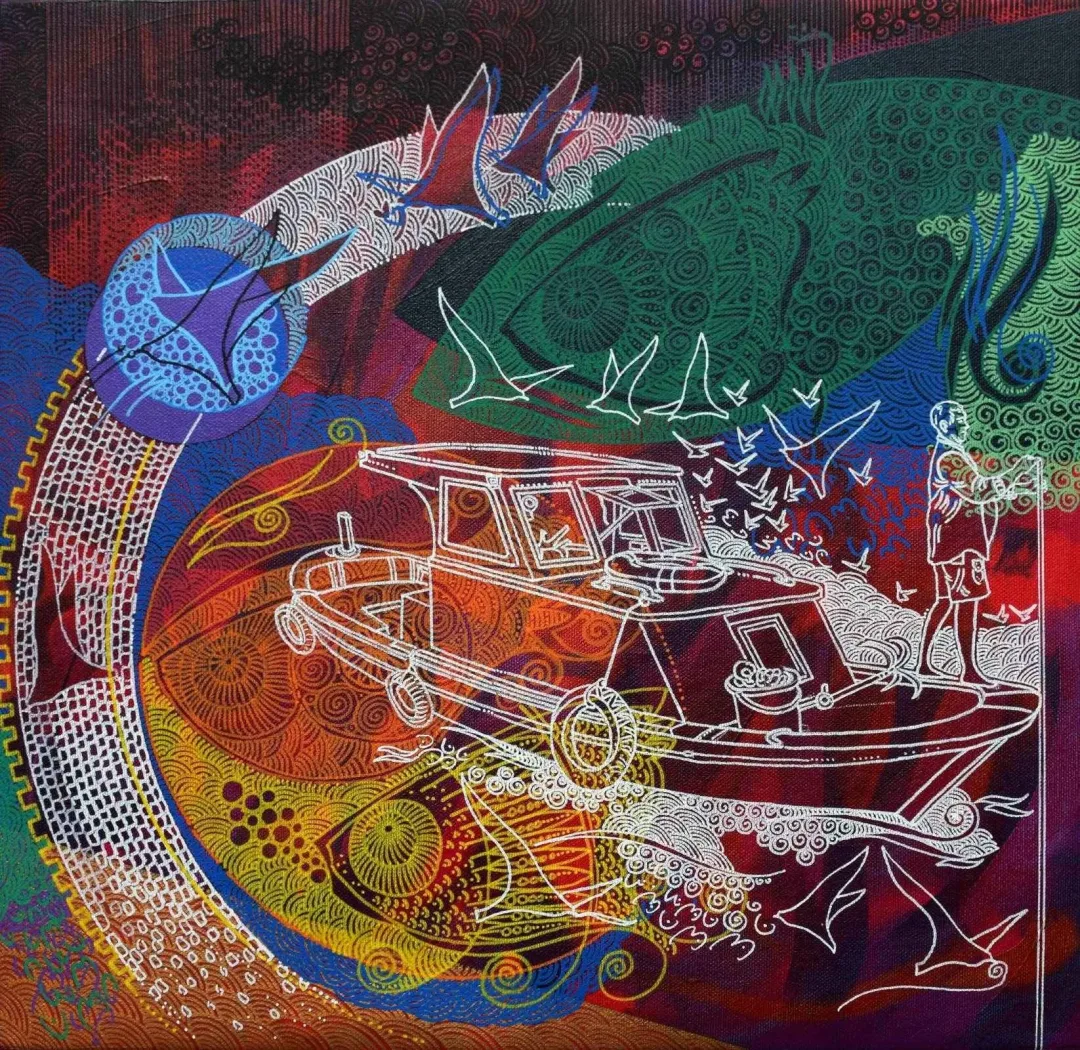 ENGİN KORKMAZ — “İsimsiz”, 2017 "İsimsiz" eseri ENGİN KORKMAZ tarafından 2017 yılında 40x40 cm ölçülerinde Tuval üzeri akrilik boya tekniği ile yapılmıştır.