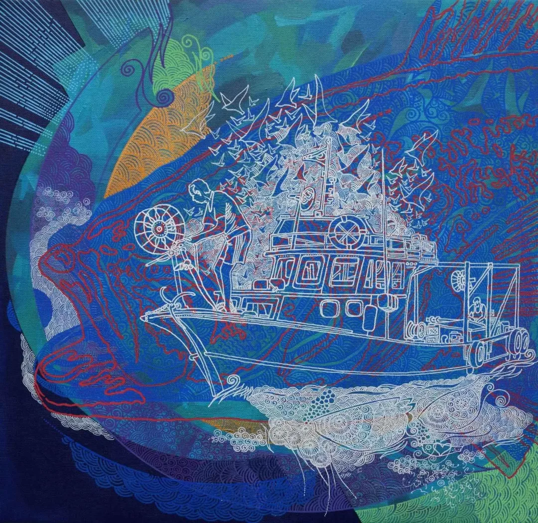 ENGİN KORKMAZ — “İsimsiz”, 2017 "İsimsiz" eseri ENGİN KORKMAZ tarafından 2017 yılında 40x40 cm ölçülerinde Tuval üzeri akrilik boya tekniği ile yapılmıştır.