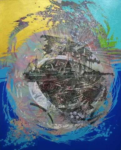 ENGİN KORKMAZ — “Untitled”, 2016 "İsimsiz" eseri ENGİN KORKMAZ tarafından 2016 yılında 120x90 cm ölçülerinde Tuval üzeri akrilik boya tekniği ile yapılmıştır.