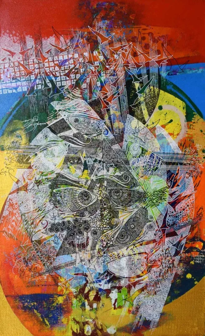 ENGİN KORKMAZ — “İsimsiz”, 2016 "İsimsiz" eseri ENGİN KORKMAZ tarafından 2016 yılında 80x50 cm ölçülerinde Tuval üzeri akrilik boya tekniği ile yapılmıştır.