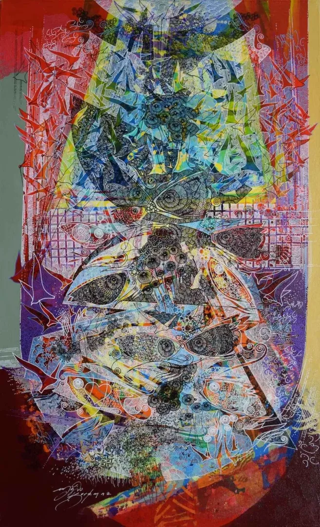 ENGİN KORKMAZ — “İsimsiz”, 2016 "İsimsiz" eseri ENGİN KORKMAZ tarafından 2016 yılında 80x50 cm ölçülerinde Tuval üzeri akrilik boya tekniği ile yapılmıştır.
