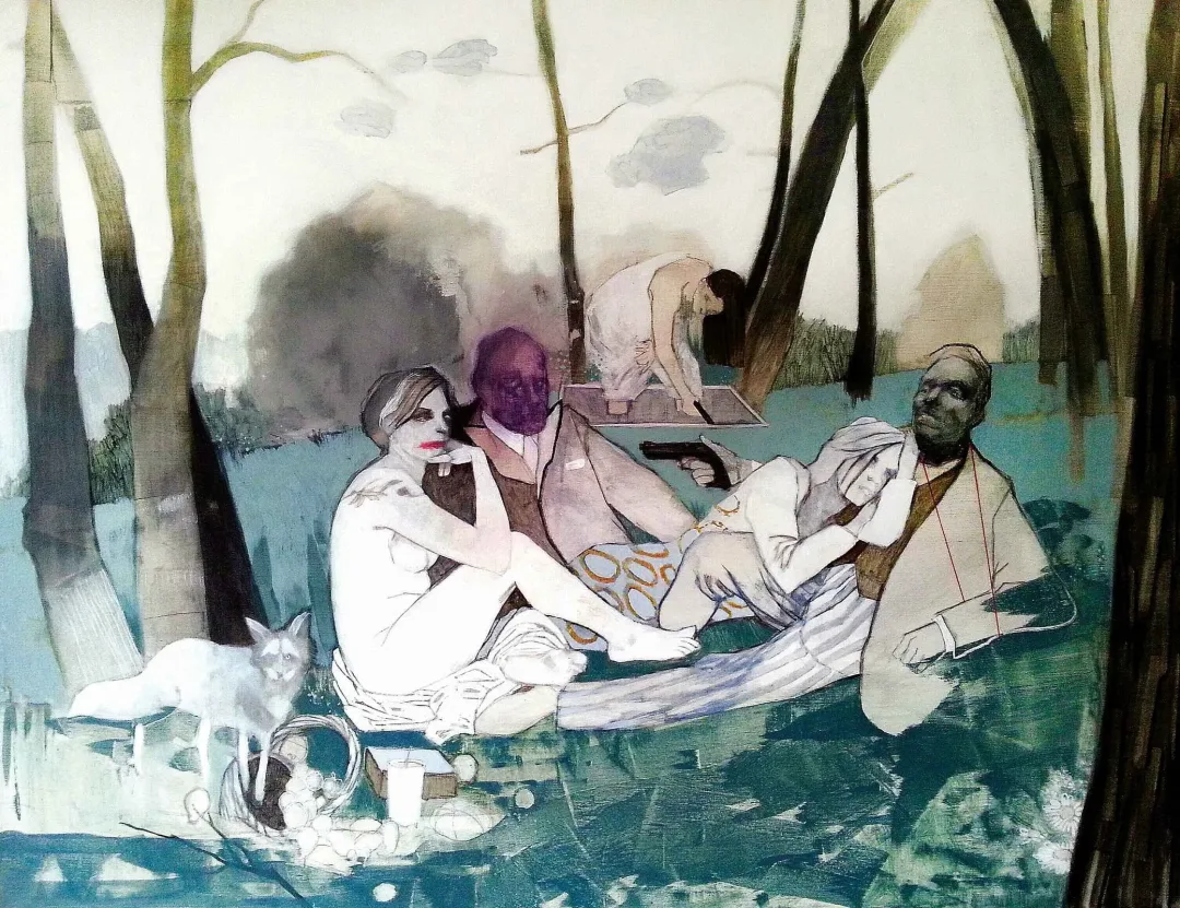 yakınlaştır "Manet Buraya Gelecek" eseri ERCAN AYÇİÇEK tarafından 2017 yılında 89x116 cm ölçülerinde Tuvale üzeri akrilik boya tekniği ile yapılmıştır.
