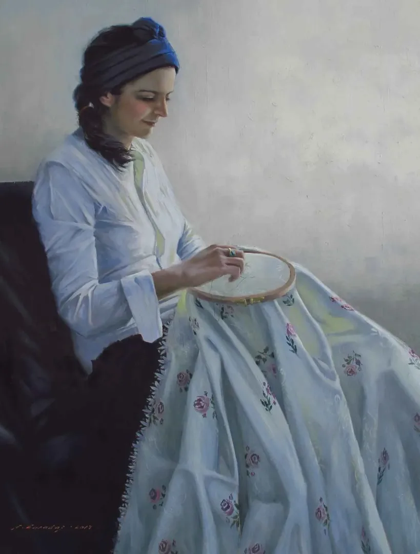 yakınlaştır "Kanaviçe" eseri FATİH KARAKAŞ tarafından 2017 yılında 80x60 cm ölçülerinde Tuval üzeri yağlı boya tekniği ile yapılmıştır.