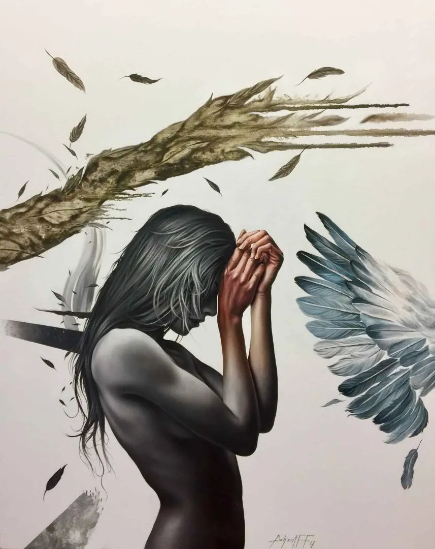 yakınlaştır "Kadının Dokunuşu-2" eseri BEHZAT FEYZULLAH tarafından 2017 yılında 100x80 cm ölçülerinde Tuval üzeri yağlı boya tekniği ile yapılmıştır.