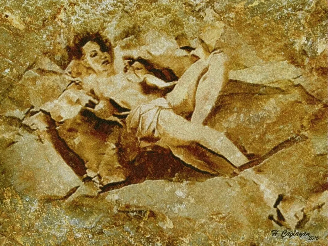 yakınlaştır "Fosilleşmiş Bedenler" eseri HASAN ÇAĞLAYAN tarafından 60x80 cm ölçülerinde Yapay kaya üzeri karışık teknik tekniği ile yapılmıştır.