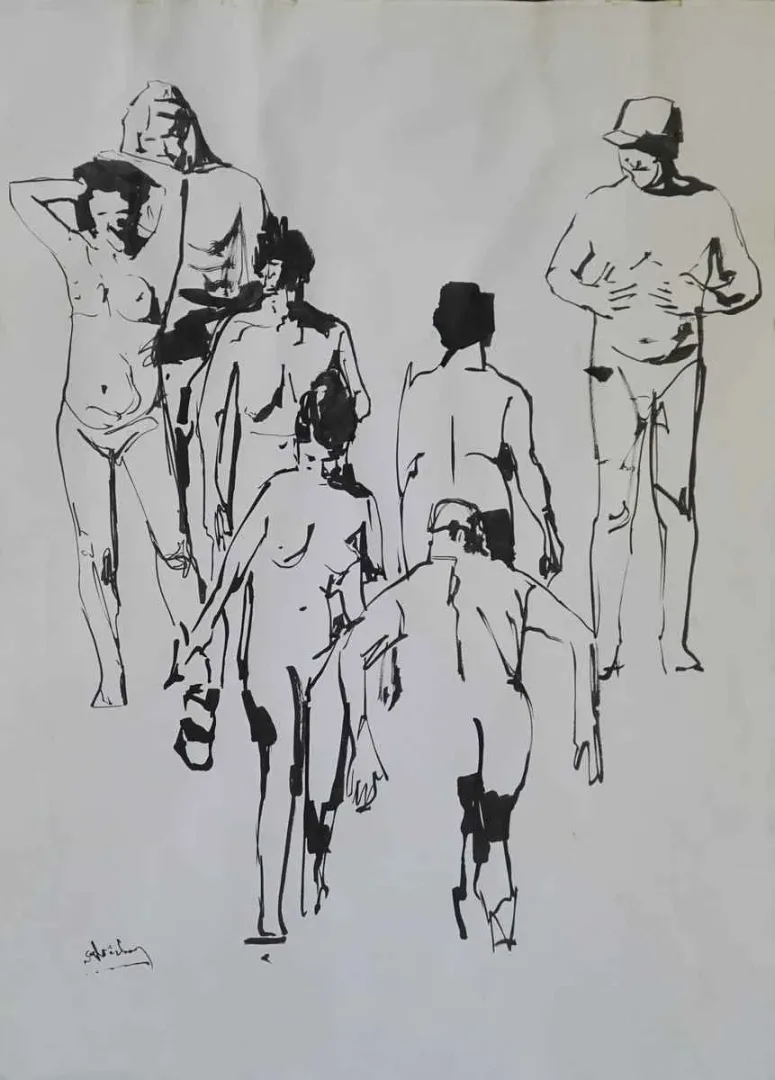yakınlaştır "Kağıt üzeri mürekkep" eseri ALİ ÖZHAN GÜNEŞ tarafından 2017 yılında 55x39 cm ölçülerinde yapılmıştır.
