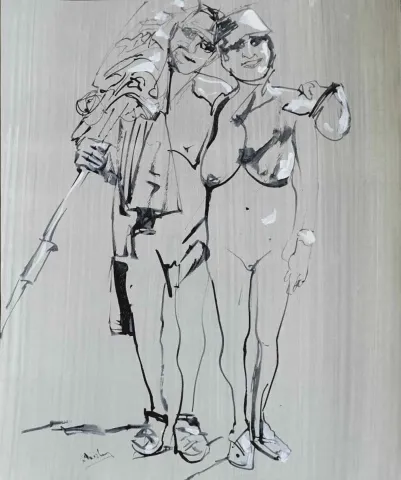 "Kağıt üzeri mürekkep" eseri ALİ ÖZHAN GÜNEŞ tarafından 2017 yılında 40x33 cm ölçülerinde yapılmıştır.