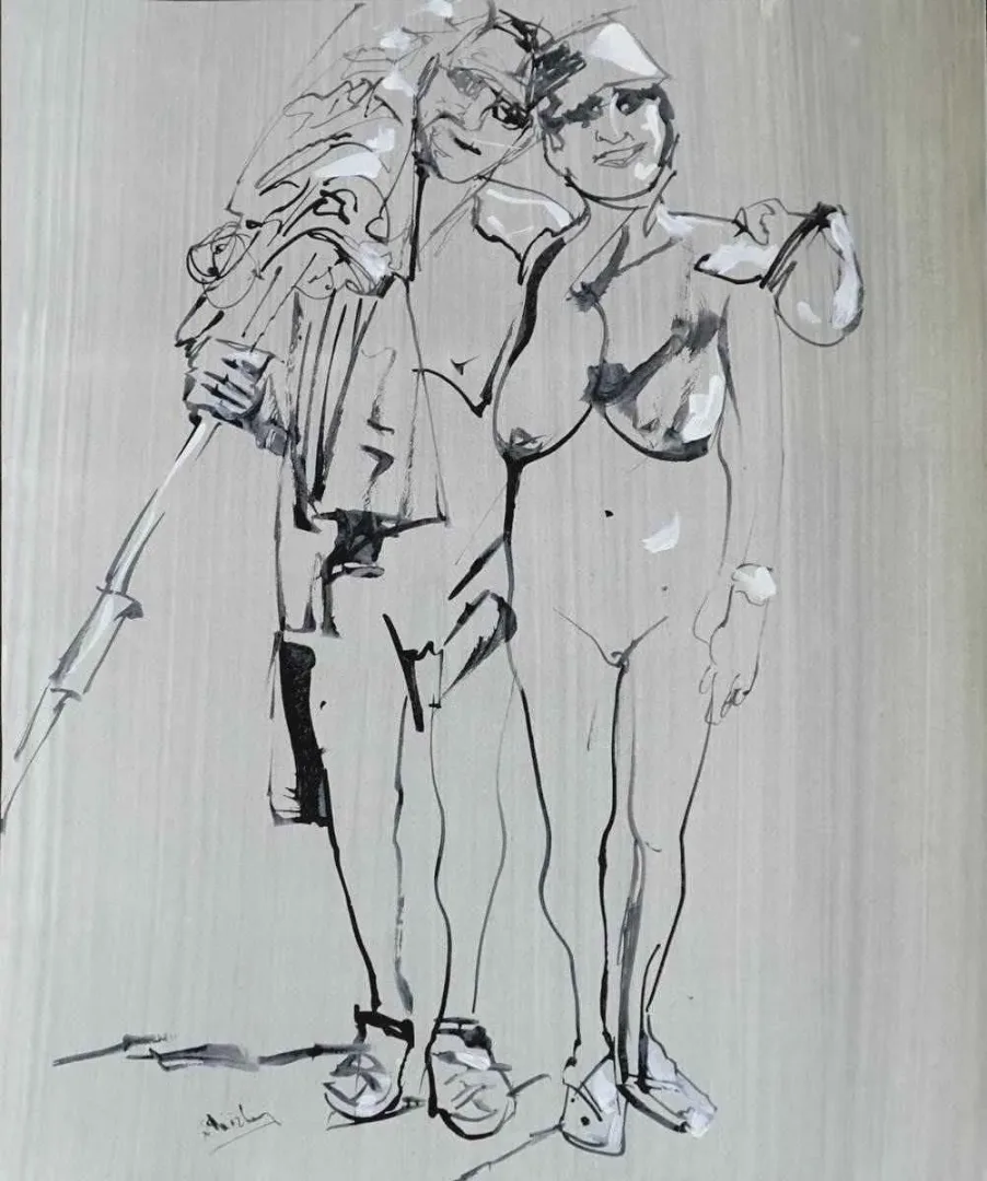 yakınlaştır "Kağıt üzeri mürekkep" eseri ALİ ÖZHAN GÜNEŞ tarafından 2017 yılında 40x33 cm ölçülerinde yapılmıştır.