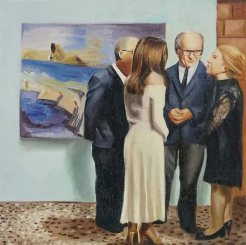 ŞEYMA BAŞARAN — 2017 Bu eser ŞEYMA BAŞARAN tarafından 2017 yılında 25x25 cm ölçülerinde Pres tuval üzeri yağlı boya tekniği ile yapılmıştır.