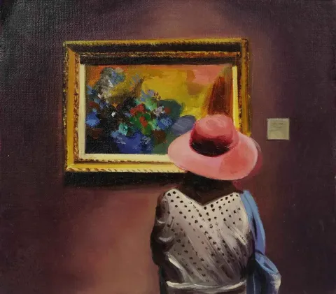 ŞEYMA BAŞARAN — 2017 Bu eser ŞEYMA BAŞARAN tarafından 2017 yılında 16x18 cm ölçülerinde Pres tuval üzeri yağlı boya tekniği ile yapılmıştır.