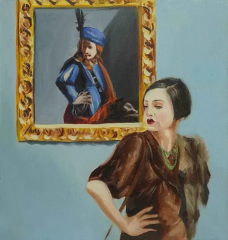 ŞEYMA BAŞARAN — 2017 Bu eser ŞEYMA BAŞARAN tarafından 2017 yılında 16x17 cm ölçülerinde Pres tuval üzeri yağlı boya tekniği ile yapılmıştır.