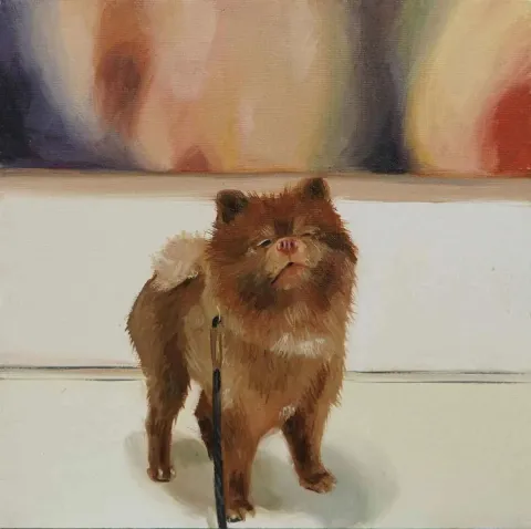 ŞEYMA BAŞARAN — 2017 Bu eser ŞEYMA BAŞARAN tarafından 2017 yılında 16x16 cm ölçülerinde Pres tuval üzeri yağlı boya tekniği ile yapılmıştır.